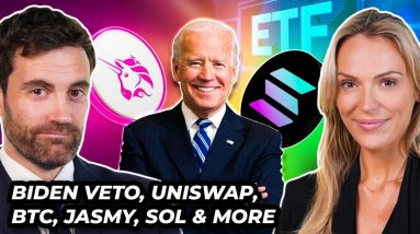 Crypto News: Biden Vetoes Bill, BTC, Solana ETF, JASMY & MORE!