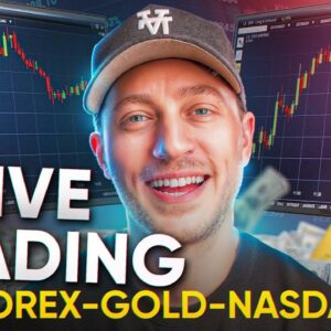 Live Trading Forex, Gold & NQ (SURPRISE FRIDAY STREAM!)